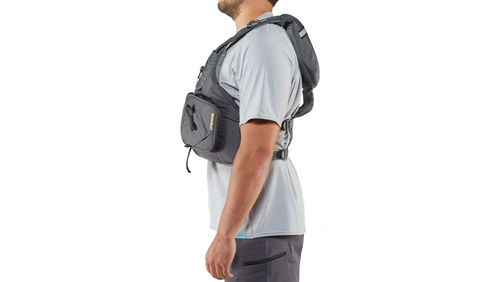 NRS Chinook Fishing PFD - Life Jacket - Mens, Charcoal, Extra Small/Medium, 40009.04.101