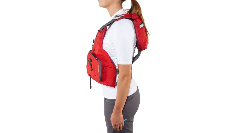 NRS Chinook Fishing PFD - Life Jacket - Mens, Red, Extra Small/Medium, 40009.04.102