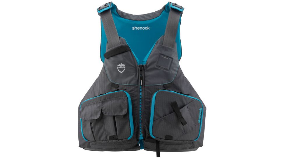 NRS Chinook Fishing PFD - Life Jacket - Womens, Charcoal, Large/Extra Large, 40011.01.101