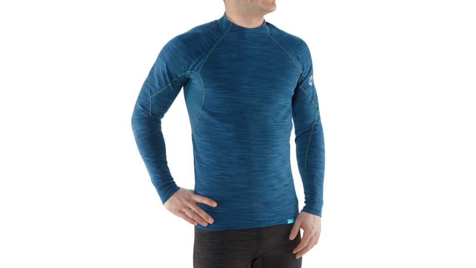 NRS HydroSkin 0.5 Long-Sleeve Shirt - Men's, Moroccan Blue, XXL, 15002.05.114