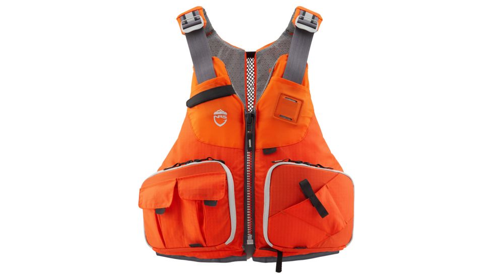 NRS Raku Fishing PFD - Life Jacket - Mens, Orange, Large/Extra Large, 40074.01.103