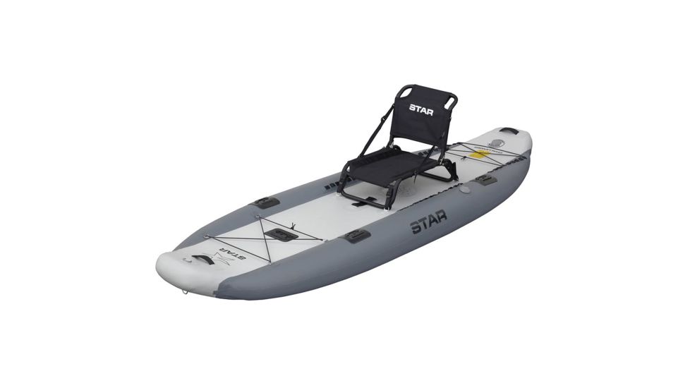 NRS STAR Challenger Inflatable Fishing Kayak, Dark Gray, 10 Feet 8 Inch, 86249.01.100