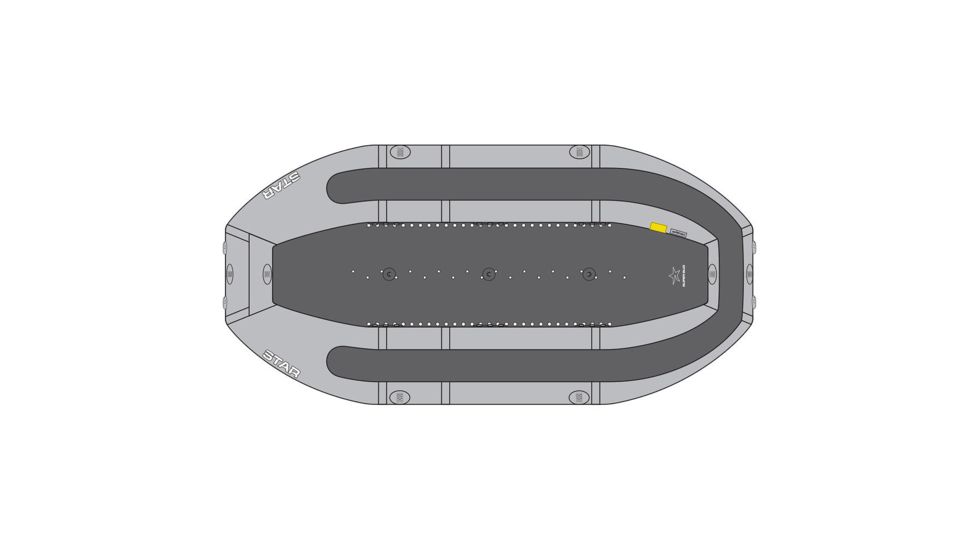 NRS STAR Super Bug Self-Bailing Raft, Gray, 15 Feet, 86217.02.101