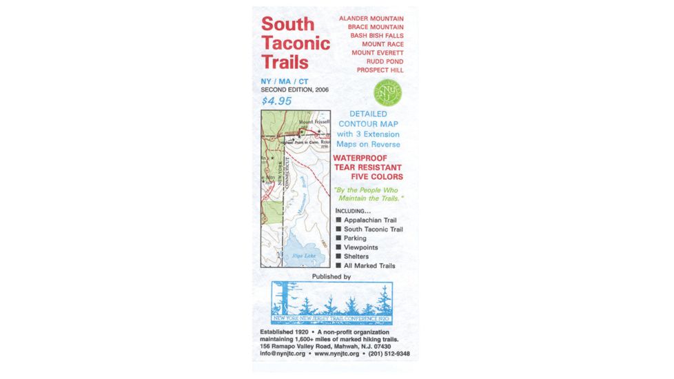 NY/NJ Trail Conference South Taconic 3rd Ed 2015 978-1-880775-85-1