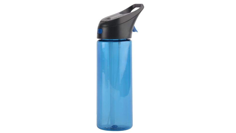 O2 Cool Mist 'N Sip Prism Water Bottle with Pop-Up Straw - 24 oz-Dark Blue