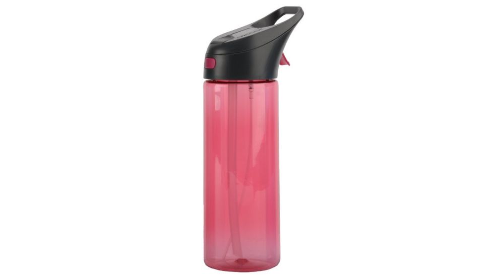 O2 Cool Mist N Sip Prism Water Bottle with Pop-Up Straw - 24 oz-Raspberry
