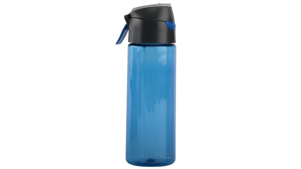 O2 Cool Mist 'N Sip Prism Water Bottle with Pop-Up Top/Carry Loop - 24 oz-Dark Blue