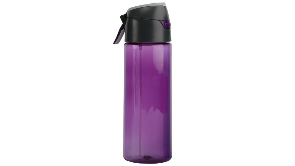 O2 Cool Mist 'N Sip Prism Water Bottle with Pop-Up Top/Carry Loop - 24 oz-Purple