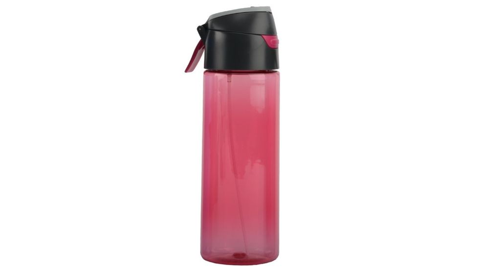 O2 Cool Mist N Sip Prism Water Bottle with Pop-Up Top/Carry Loop - 24 oz-Raspberry