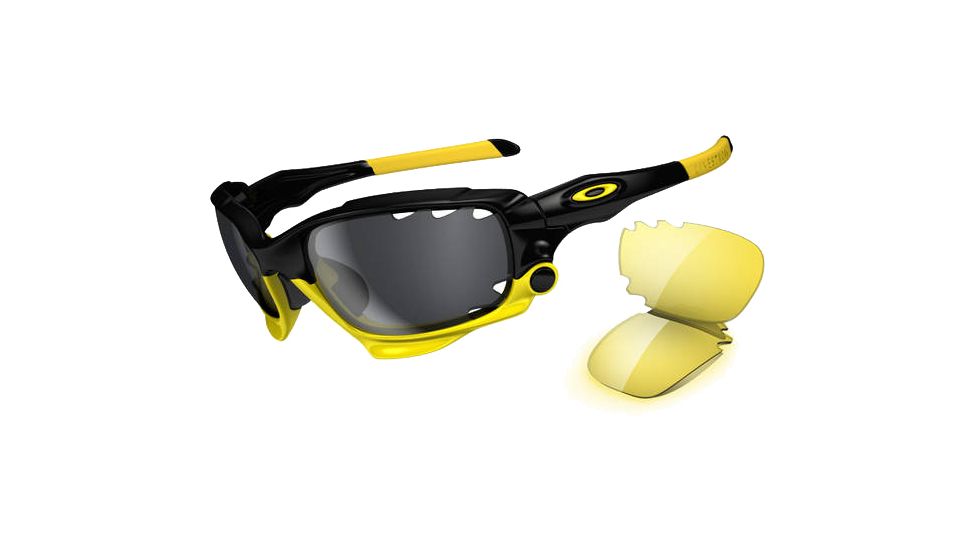 Oakley LiveStrong Jawbone Sunglasses - Polished Black Frame w/ Black Iridium Vented Array Lenses 04-211