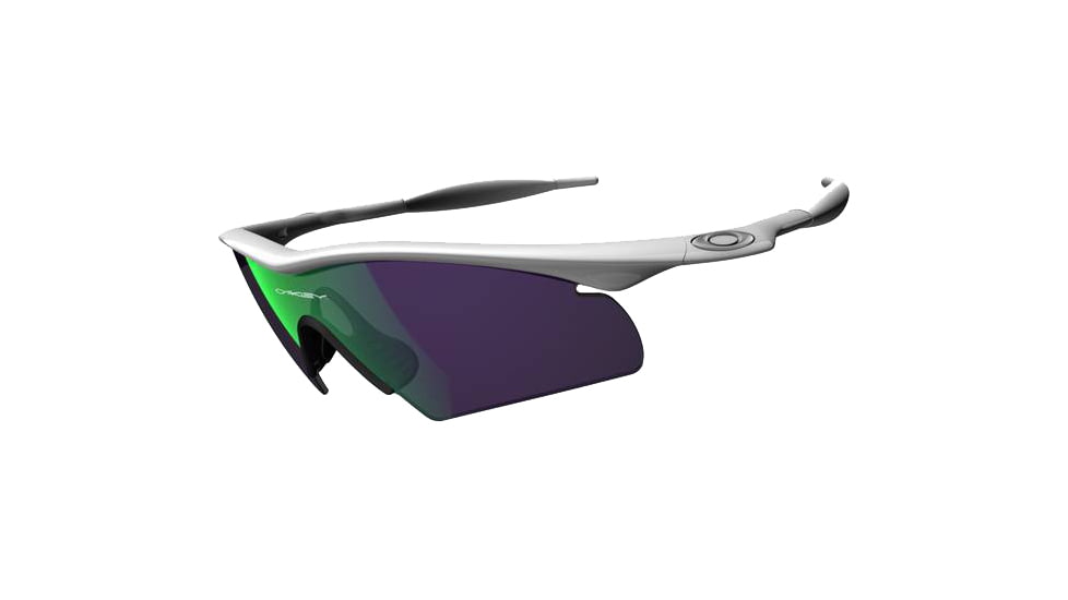 Oakley M-Frame Hybrid Sunglasses - Polished White Frame w/ Jade Iridium Lenses 09-196