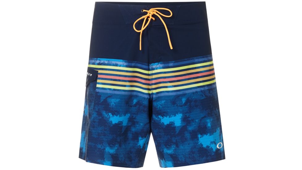 Oakley 18 Inches Seamles Striped Boardshort - Mens, Fathom, 34, 482411-6AC-34