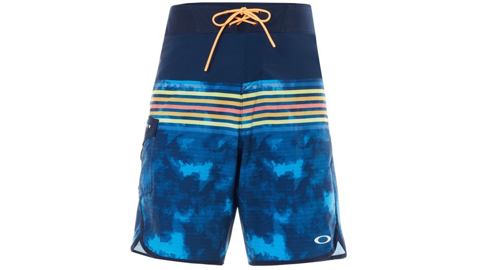 Oakley 19 Inches Striped Boardshort - Mens, Fathom, 36, 482397-6AC-36