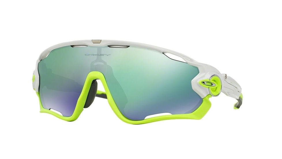 Oakley A JAWBREAKER OO9270 Sunglasses 927002-31 - Polished White Frame, Jade Iridium Lenses