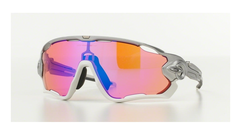 Oakley A JAWBREAKER OO9270 Sunglasses 927009-31 - Silver/Matte White Frame, Prizm Trail Lenses