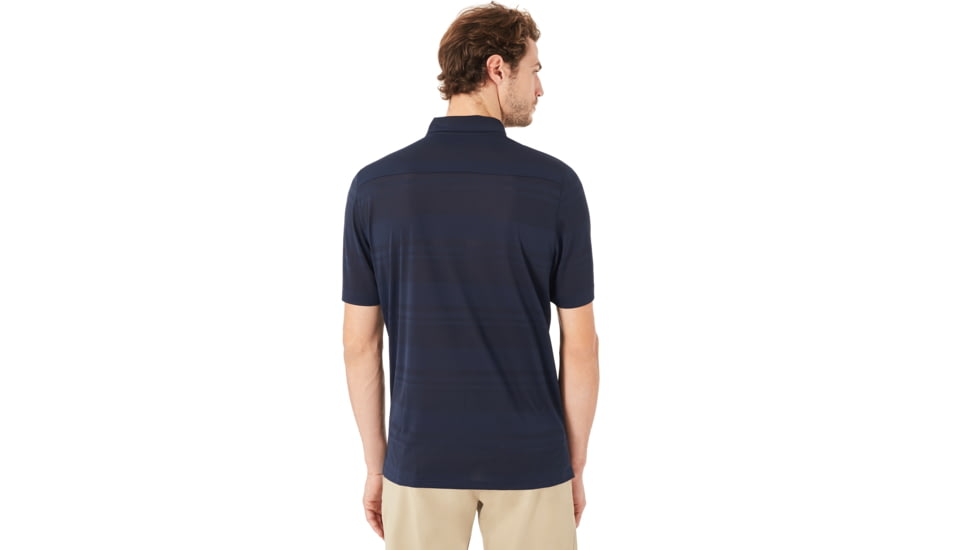 Oakley Aero Stripe Jacquard Polo - Mens, Fathom, Large, 434034-6AC-L