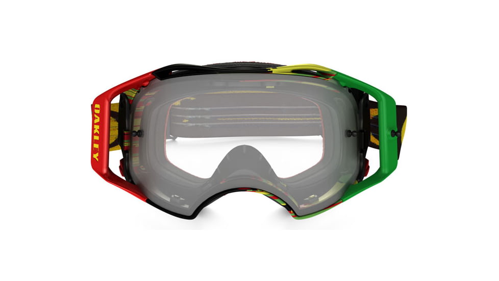 Oakley Airbrake MX Goggles, Rasta/Clear, OO7046-35