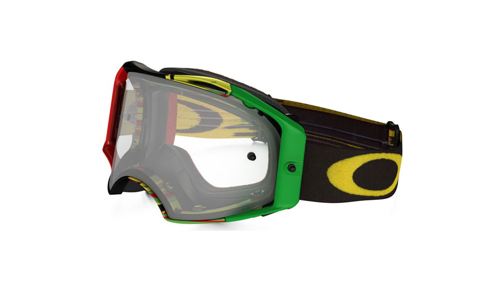 Oakley Airbrake MX Goggles, Rasta/Clear, OO7046-35