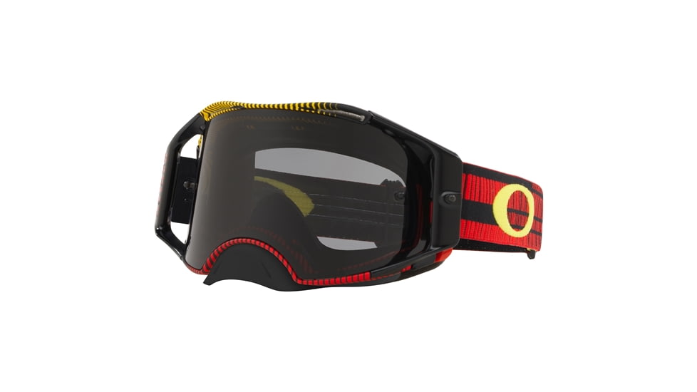 Oakley Airbrake MX Goggles, Red/Yellow/Dark Grey, OO7046-75