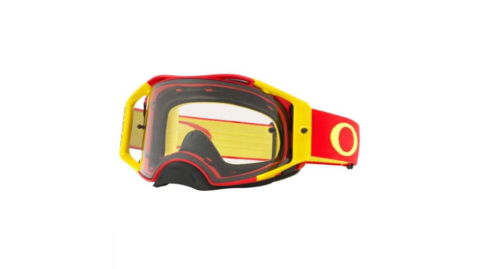 Oakley Airbrake MX Goggles w/Clear, Red/Yellow, OO7046-74