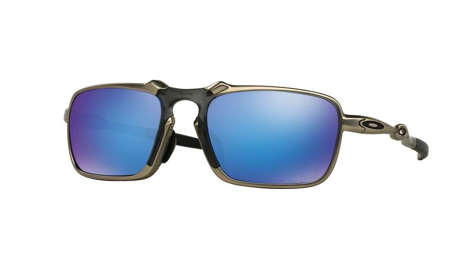 Oakley BADMAN A OO6035 Sunglasses 603502-56 - Plasma Frame, Sapphire Iridium Polairzed Lenses