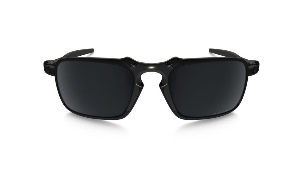 Oakley Badman Sunglasses Dark Carbon Frame, Black Iridium Polarized Lens-OO6020-01