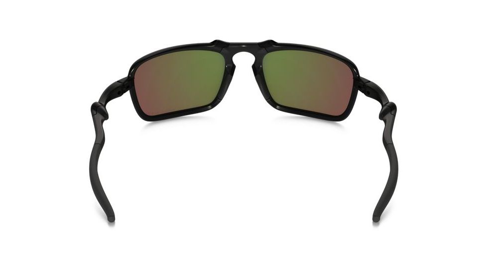 Oakley Badman Sunglasses Dark Carbon Frame, Ruby Iridium Polarized Lens-OO6020-03