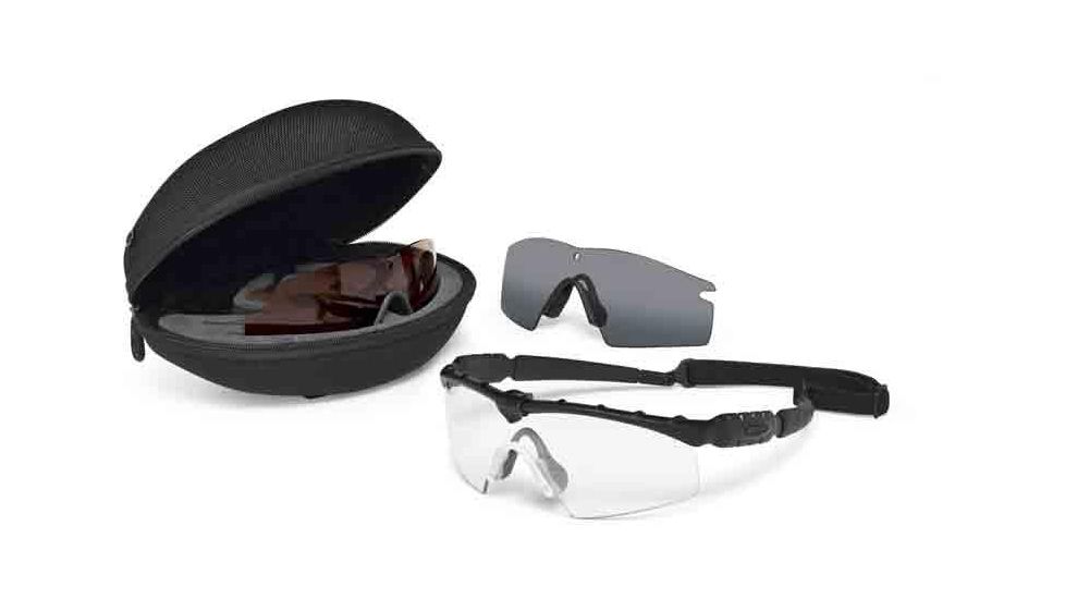 USED Oakley SI Ballistic M Frame 2.0 Array Sunglasses, Black Frame, Clear, Grey/VR28 Lens, 11-186, EDEMO1