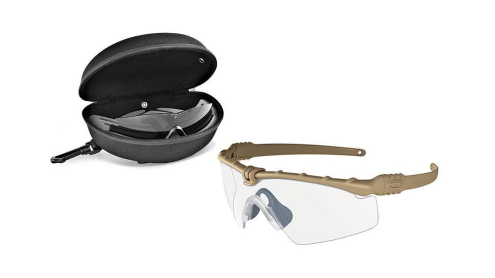 Oakley SI Ballistic M Frame 3.0 Sunglasses, Dark Bone Frame, Clear and Grey Lenses OO9146-07