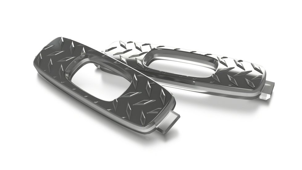 Oakley Batwolf Replacement Icon, Chrome Diamond Plate, RGL4664AA C00001