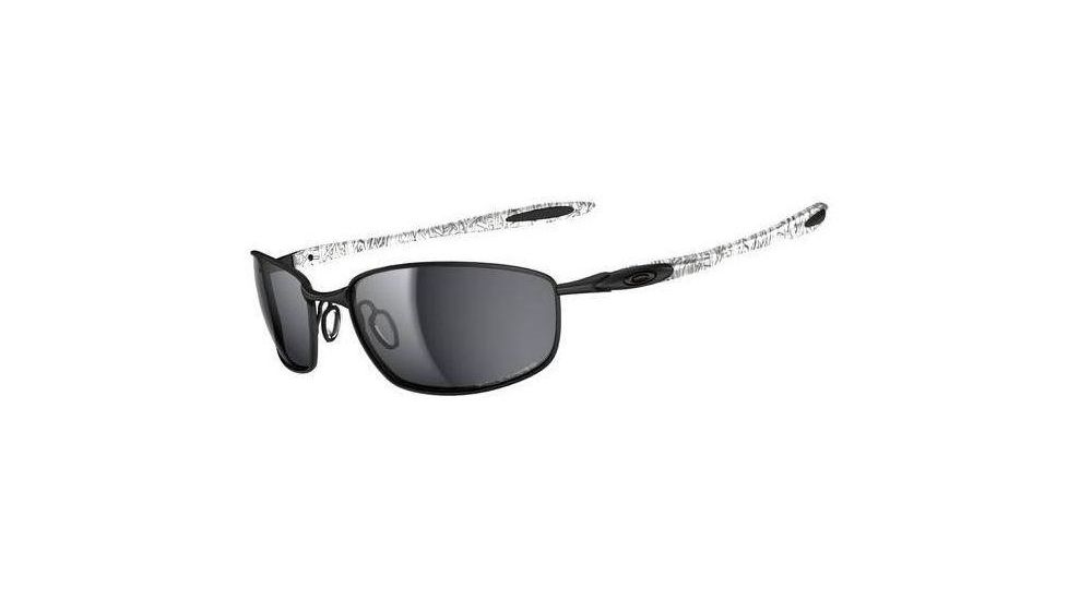 Oakley Blender Dark/ Black Hist Text Frame w/ Black Iridium Polarized Lenses Sunglasses OO4059-06