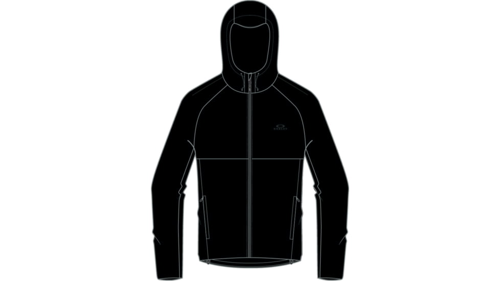 Oakley Boundless Rain Jacket 2.0, Mens, Blackout, Large, FOA402173-02E-L