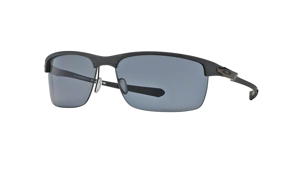 Oakley Carbon Blade Mens Sunglasses 917401-66 - Matte Pewter Frame, Grey Polarized Lenses