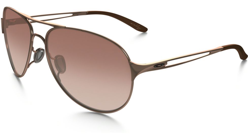 Oakley Caveat Aviator Sunglasses 405401-60 - Rose Gold Frame, VR50 Brown Gradient Lenses