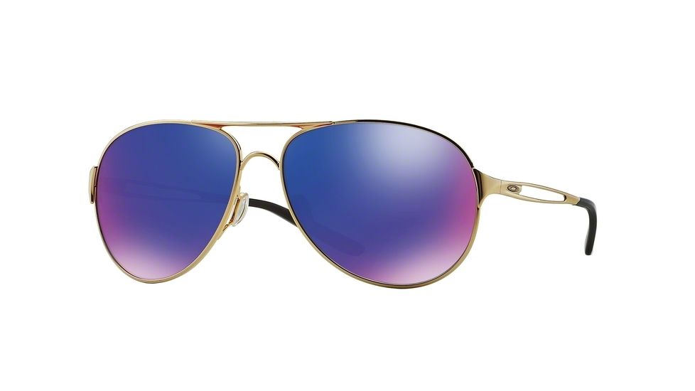 Oakley Caveat Aviator Sunglasses 405414-60 - Polished Gold Frame, + Red Iridium Lenses