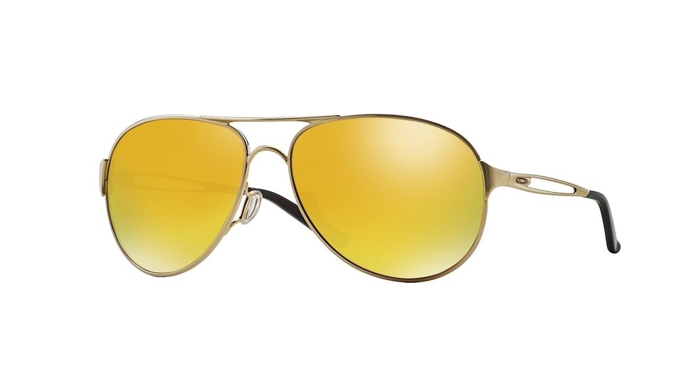 Oakley Caveat Aviator Sunglasses 405418-60 - Polished Gold Frame, 24K Iridium Lenses