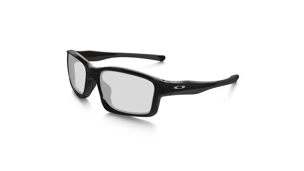 Oakley Chainlink Mens Asian Fit Sunglasses, Polished Black Frame, Titanium Clear Lens OO9252-02