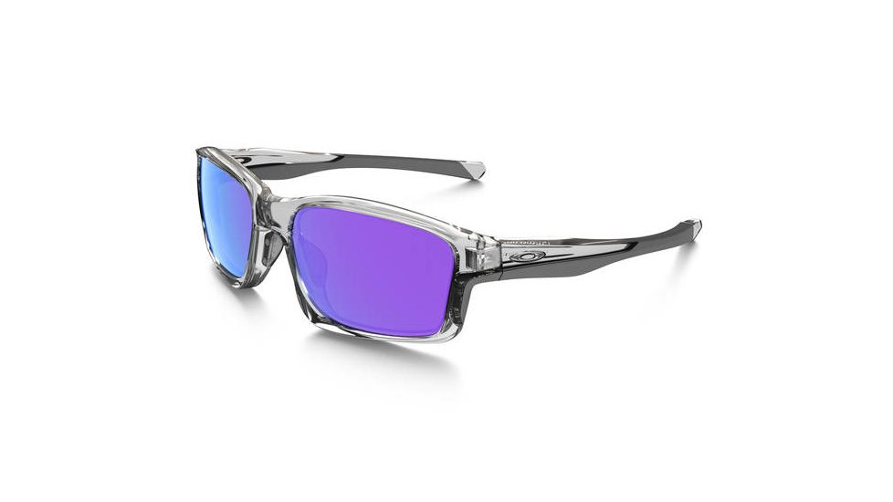 Oakley Chainlink Mens Asian Fit Sunglasses, Polished Clear Frame, Violet Iridium Lens OO9252-05