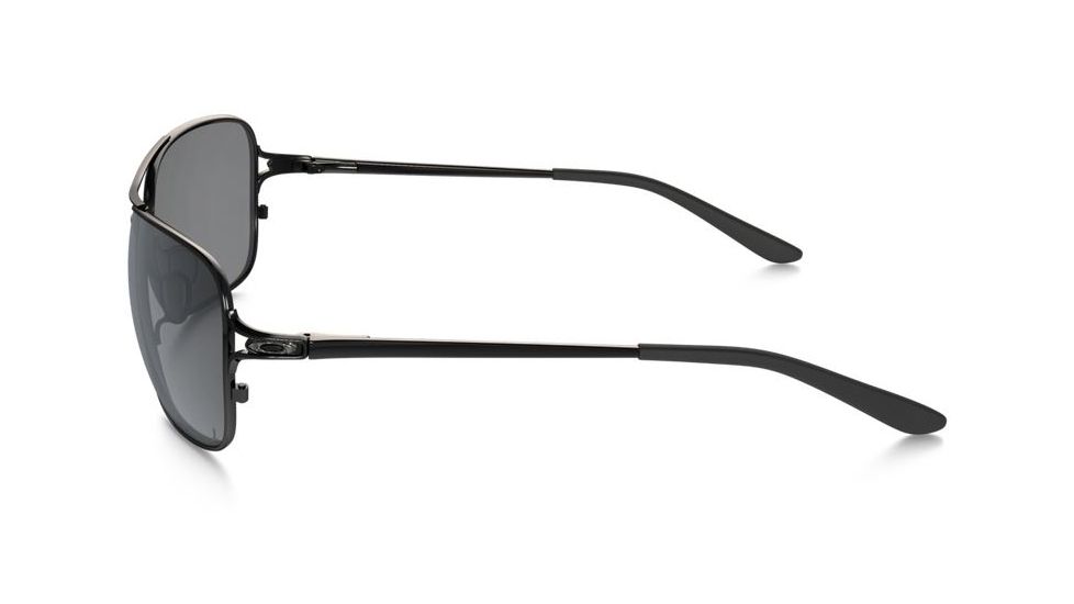 Oakley Conquest Sunglasses Polished Black/Black Frame, Black Iridium Polarized Lens-OO4101-04