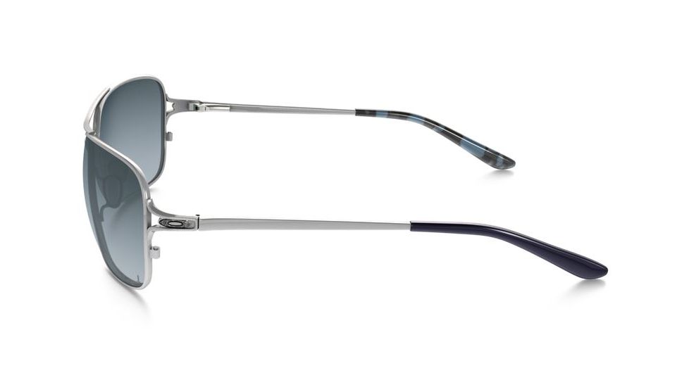 Oakley Conquest Sunglasses Polished Chrome/Blue Moss Frame, Grey Gradient Polarized Lens-OO4101-06