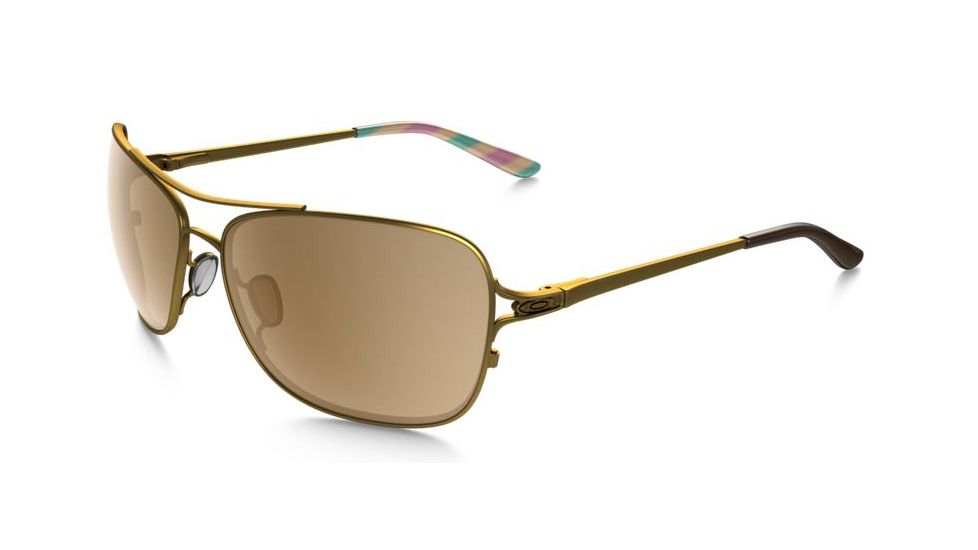 Oakley Conquest Sunglasses Satin Gold/Iris Frame, Tungsten Iridium Lens-OO4101-03