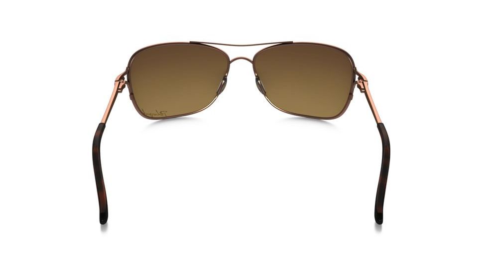 Oakley Conquest Sunglasses Satin Rose Gold/Tortoise Frame, Brown Gradient Polarized Lens-OO4101-01