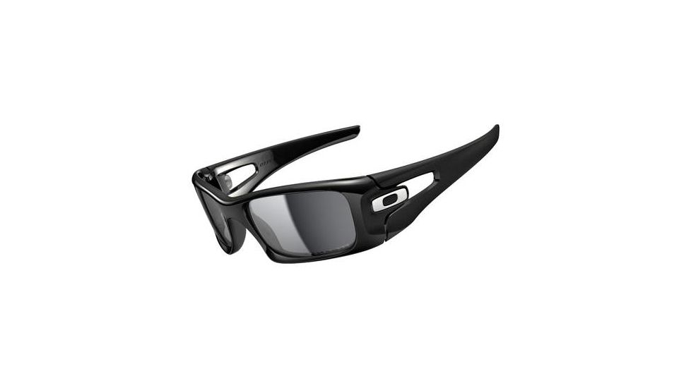 Oakley Crankcase Polished Black Frame w/ Black Iridium Polarized Lenses Men's Sunglasses OO9165-08