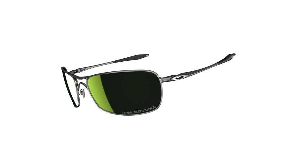 Oakley Crosshair 2.0 Sunglasses, Emerald Iridium Polarized Lens, Polished Black Frame OO4044-09