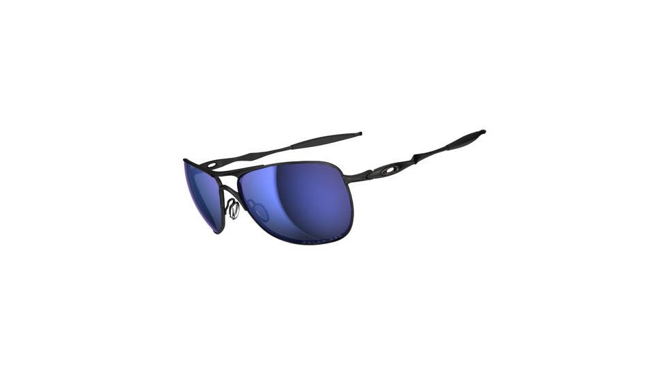 Oakley Crosshair Sunglasses, Ice Iridium Polarized Lens, Polished Black Frame OO4060-11