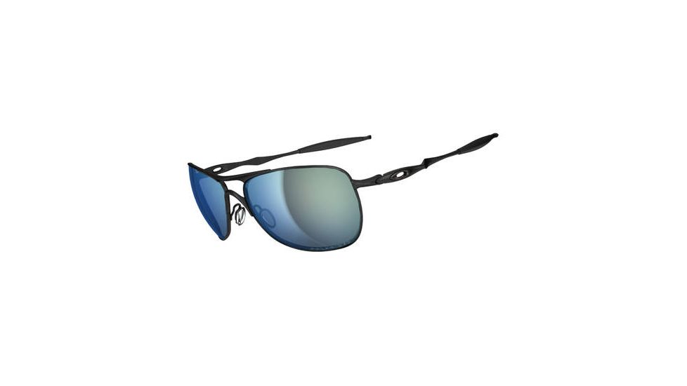 Oakley Crosshair Sunglasses, Emerald Iridium Polarized Lens, Polished Black Frame OO4060-13