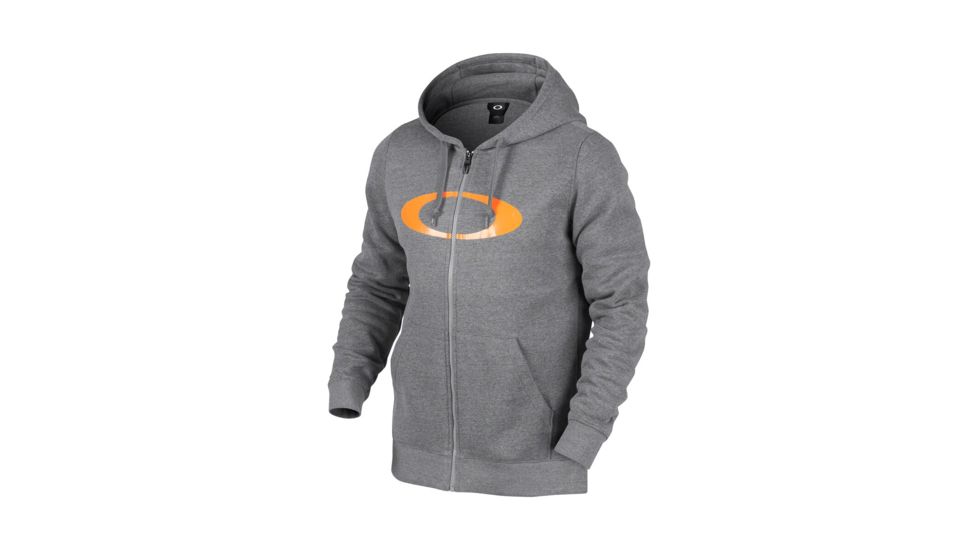 Oakley Dwr Ellipse Fz Hoodie - Mens, Athletic Heather Grey, Extra Large, 461535-24G-XL