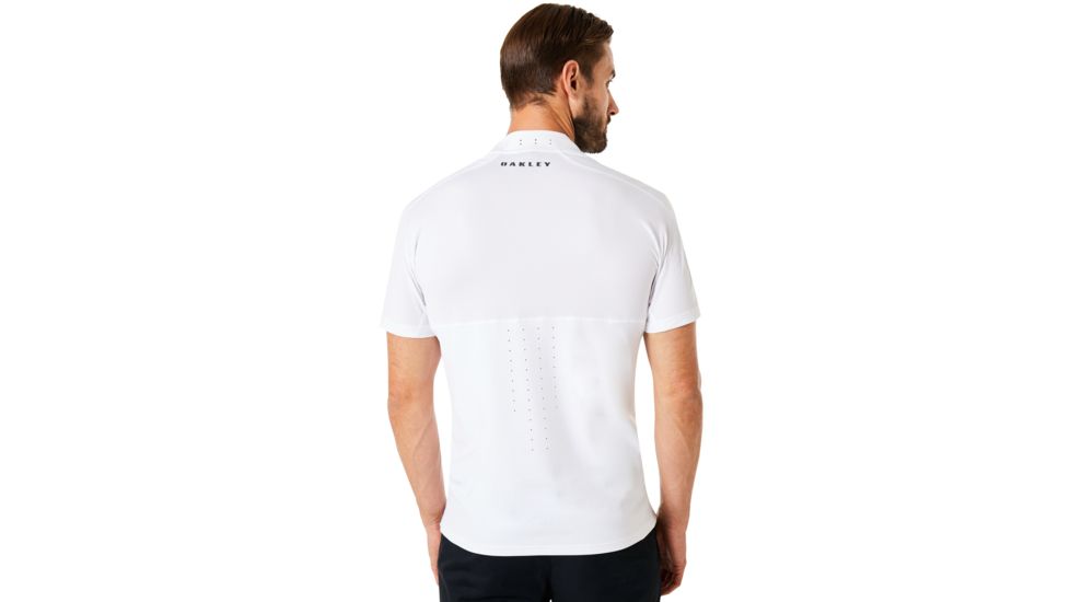 Oakley Engineered Short Sleeve Polo Bomber Collar - Mens, White, Medium, 434221-100-M