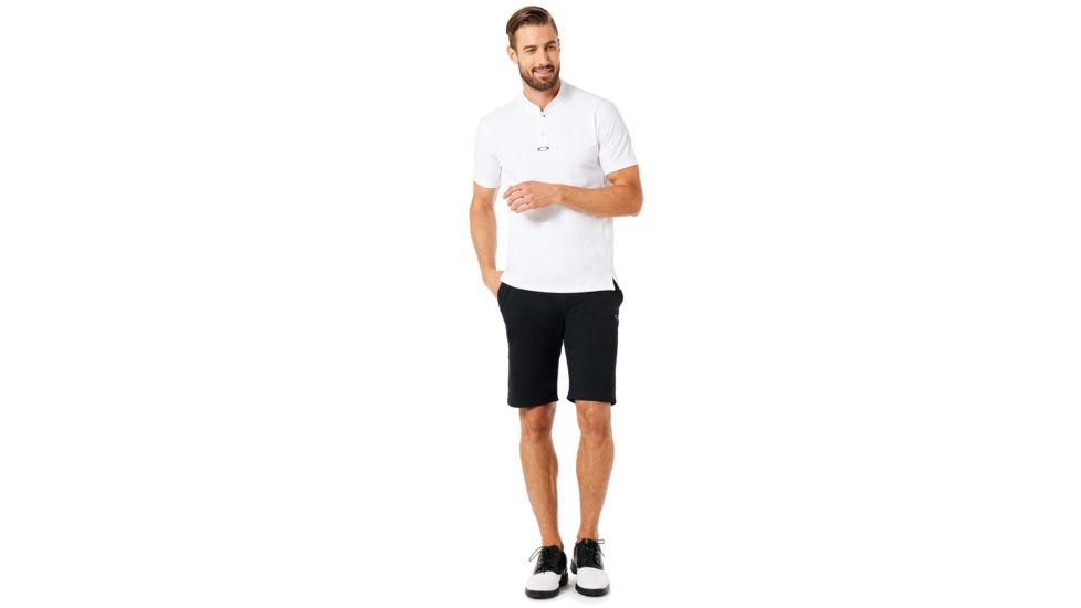 Oakley Engineered Short Sleeve Polo Bomber Collar - Mens, White, Medium, 434221-100-M