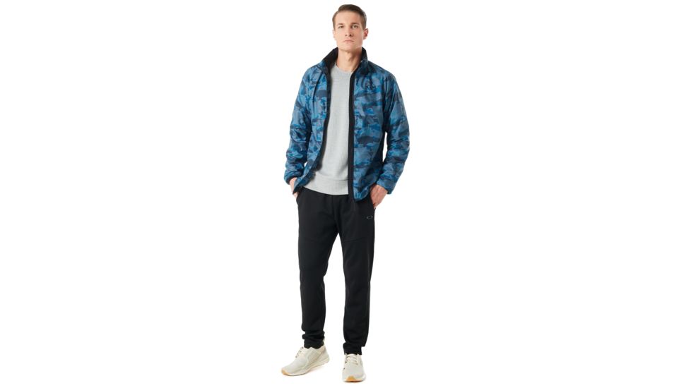 Oakley Enhance Graphic 8.7 Wind Warm Jacket - Mens, Blue Storm Print, Medium, 412584-66V-M